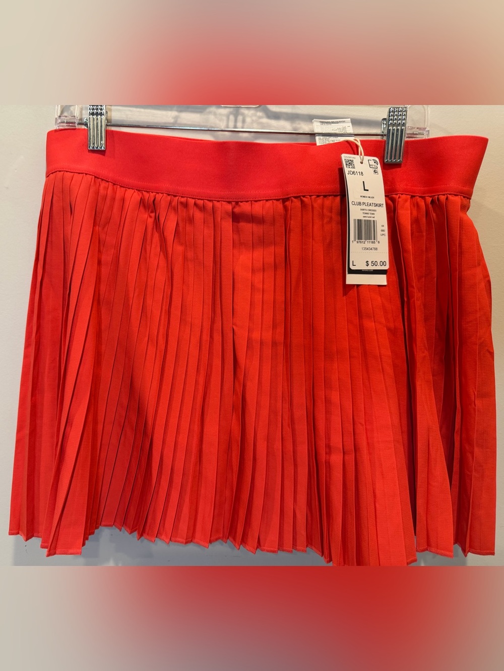 adidas Red Pleated Skort - L